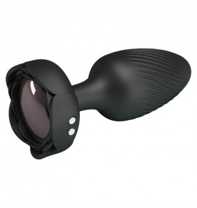 Pretty Love - Varian RGB Light Vibrating Anal Plug (Chargeable - Black)